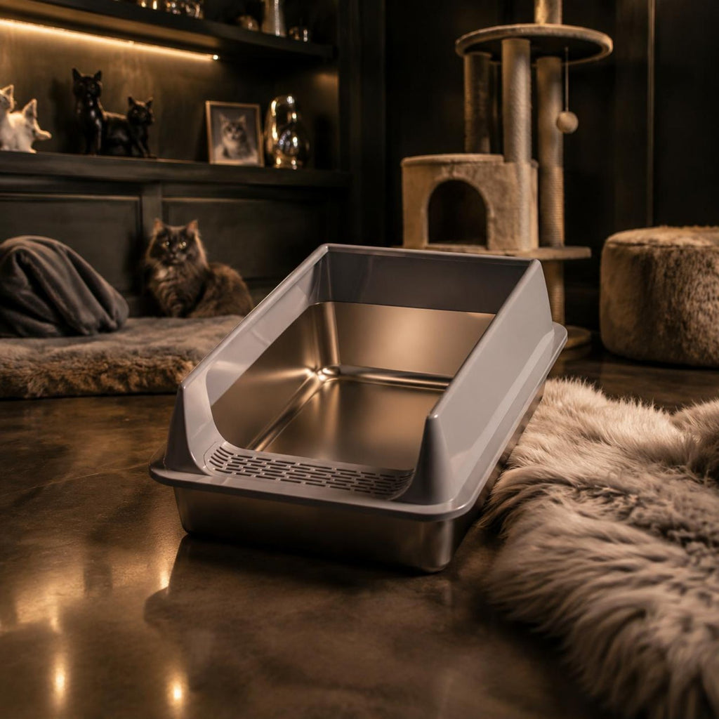 Extra Large Litter Box Splash Proof Semi-Enclosed Litter Box Easy to Clean