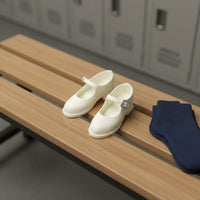 Miniature Student Shoes Long-Lasting 1/6 Scale Mary Janes Photo Supportive