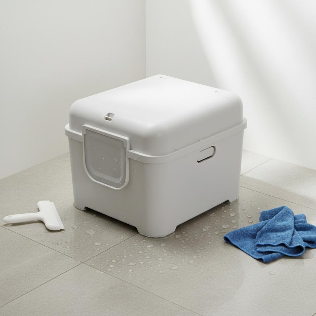Extra Large Cat Waste Container Privacy Cover Enclosed Cat Waste Container Easy to Pet Hygiene Care