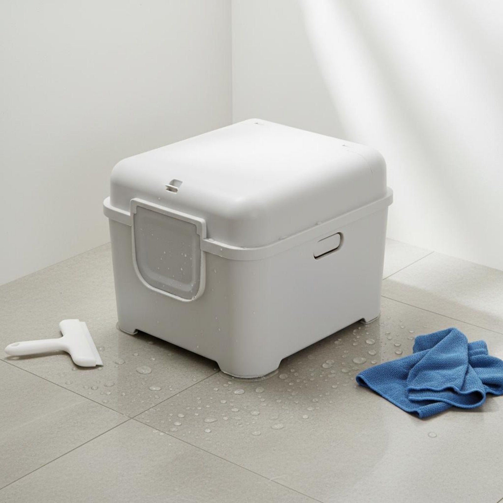 Extra Large Cat Waste Container Privacy Cover Enclosed Cat Waste Container Easy to Pet Hygiene Care