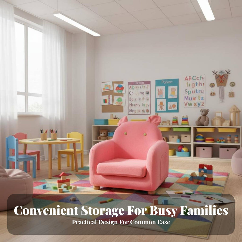 CreatureThemed Loveseat Removable and cleanable Cover kids' Furniture Cute Cartoon Design dense Foam padding for Parents