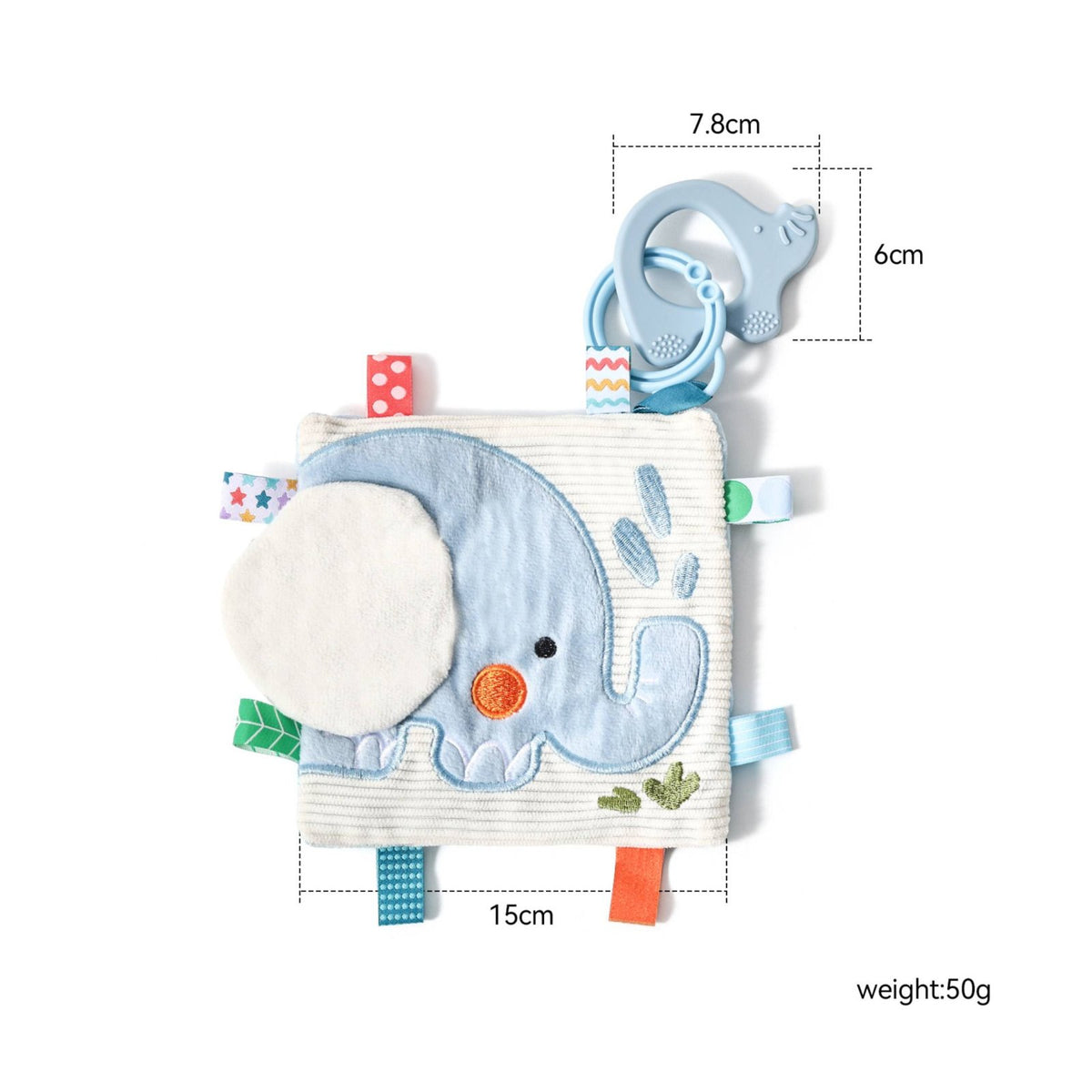 Elephant Lovey Toy Long-Lasting Elephant Comfort Cloth Detachable Teether