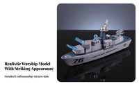 Ideal Gift Guided Missile Destroyer Model Realistic Design Friction Powered Ship Detailed Model for Boys, Kids