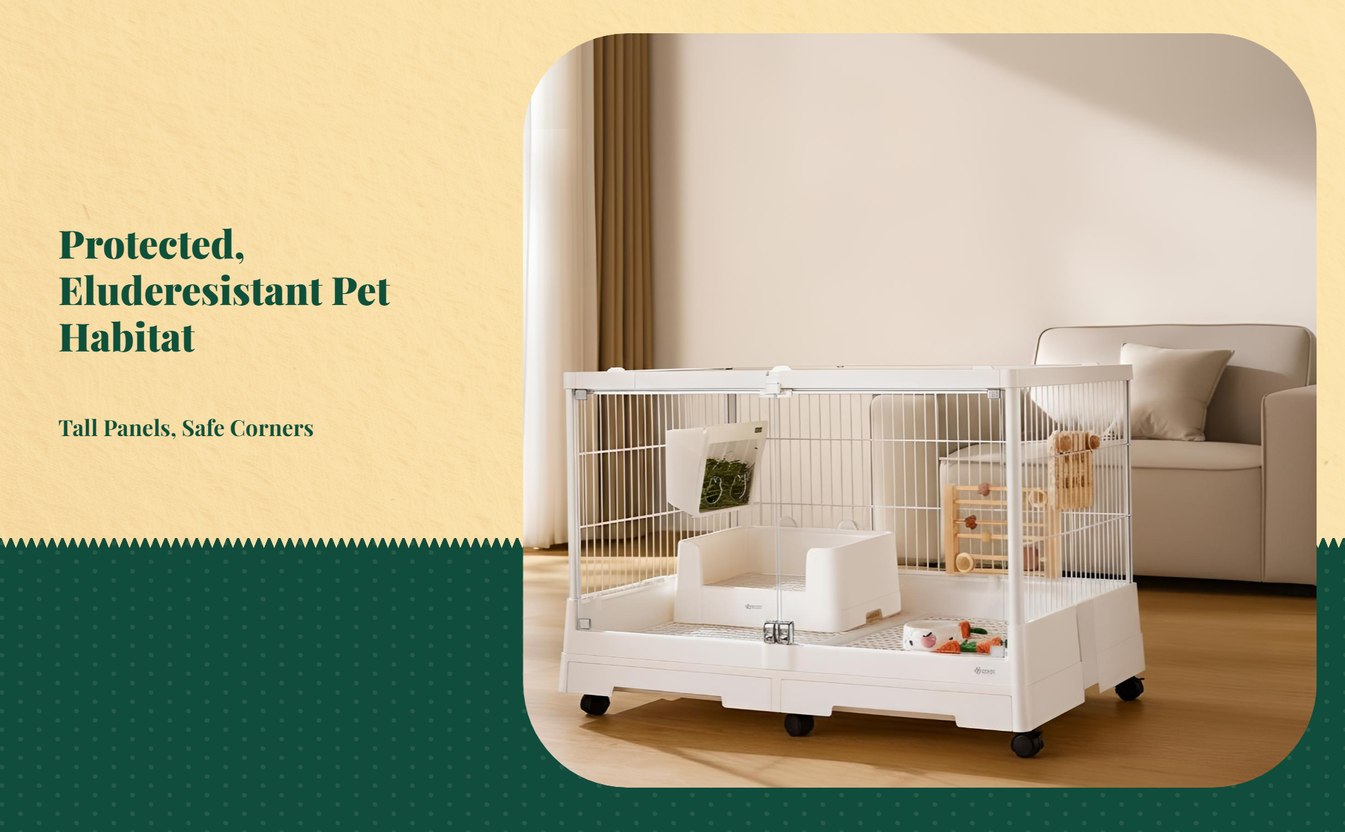 Acrylic pet enclosure with tray