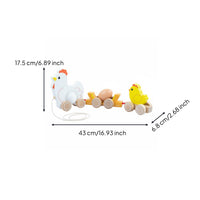 Wooden Duck Pull Toy Educational Pull-Along Duck Toy Parent-Child Interaction