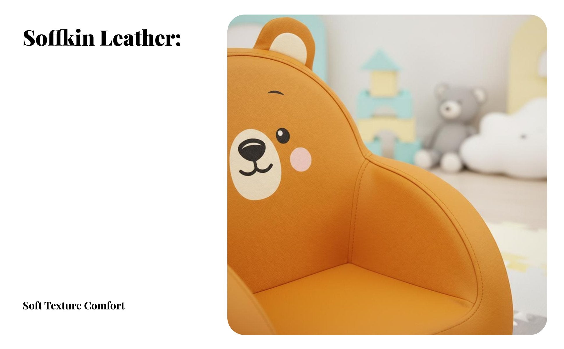 Upholstered child's Armchair Learn-to-Sit Support child's Club Chair for Parents