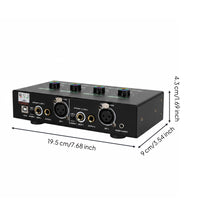 Reverb Mic Amplifier Metal Shell 2-Channel Preamp Compact for Studio, Musicians