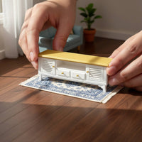 Dollhouse Tv Cabinet Scene Prop Mini Coffee Table Set Detailed for Photo Props