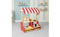 Sandwich Stall Toy Educational Wooden Burger Stand Interactive Play Restaurant Counter for Kids