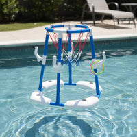 Buoyant Pool Basketball Hoop Easy Assembly Children's Pool Hoop Material Swim Toy for Families