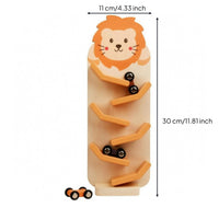 Tabletop Car Ramp Set Natural Wood Wooden Race Track Compact for Children