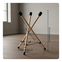 Wooden Slit Drum Stand Stable Triangular Structure Handpan Stand for Musicians