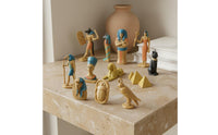 12 Pieces Pharaoh Figure Sphinx Models PVC Material Ancient Nile Valley Figure Set Educational Playset Nile Valley Gods Toy Collection
