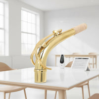 Alto Saxophone Curved Neck Gold Color Saxophone Mouthpiece Kit Easy to Install