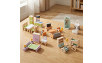 Miniature Wooden Furniture Set Pastel Children'toy Screen-Unrestricted Fun