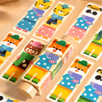 Rotating Animal Puzzle Hands-on Block Rotation Toy Educational