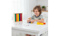 Geometric Shape Builders Spatial Thinking Color Block Puzzle Early Learning Shape Matching Blocks for Preschoolers, Young Children