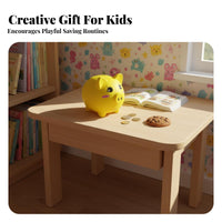 Piggy Bank Creative Gift Cartoon Pig Bank Fun Toy Pig Box for Kids, Children, Nursery, Bedroom Decor