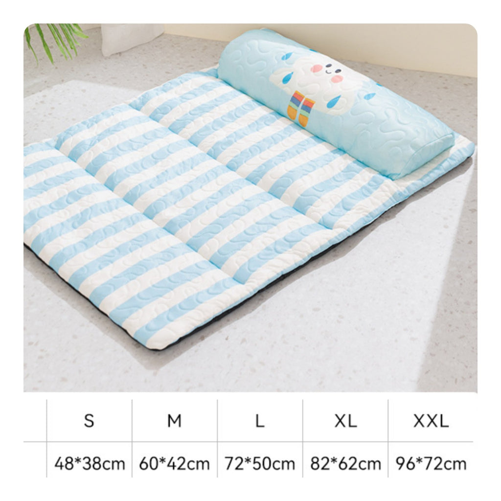 Ice Silk Cooling Pad Breathable Summer Pet Bed Washable for Hot Weather