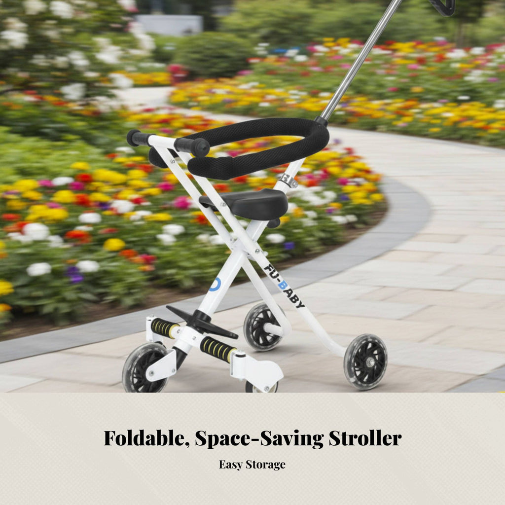 Outdoor Stroller for Older Children, Foldable, Lightweight, PU Leather, High Landscape