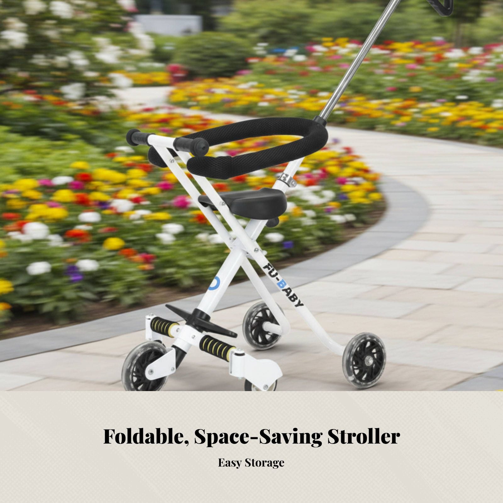 Outdoor Stroller for Older Children, Foldable, Lightweight, PU Leather, High Landscape