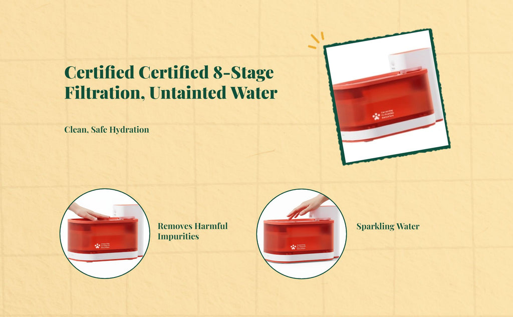 Battery cat water dispenser, filter