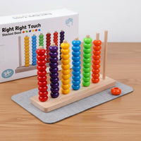 Wooden Bead Sorter Large Beads Young Child Abacus Toy Polished Edges