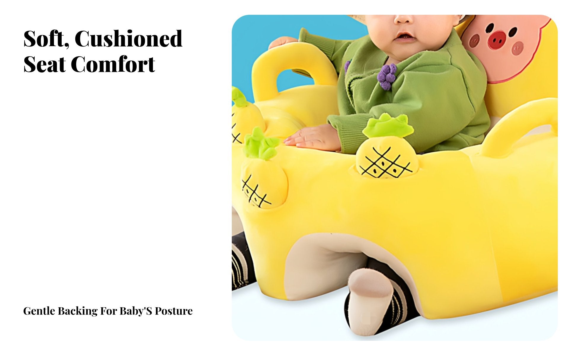 Inflatable infant Training Seat with Radish Toy Infant assist Chair