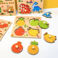 Wooden Peg Activity Board Educational Creature Shape Wooden Activity Board Fine