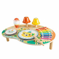 Wooden Music Activity Table Early Learning Xylophone Drum Toy Set Kids Instrument Center Paint Comprehensive Music Center
