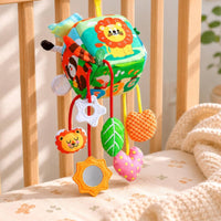 Crib Hanging Rattle Soft Textile Car Seat Activity Toy Dangling Pieces