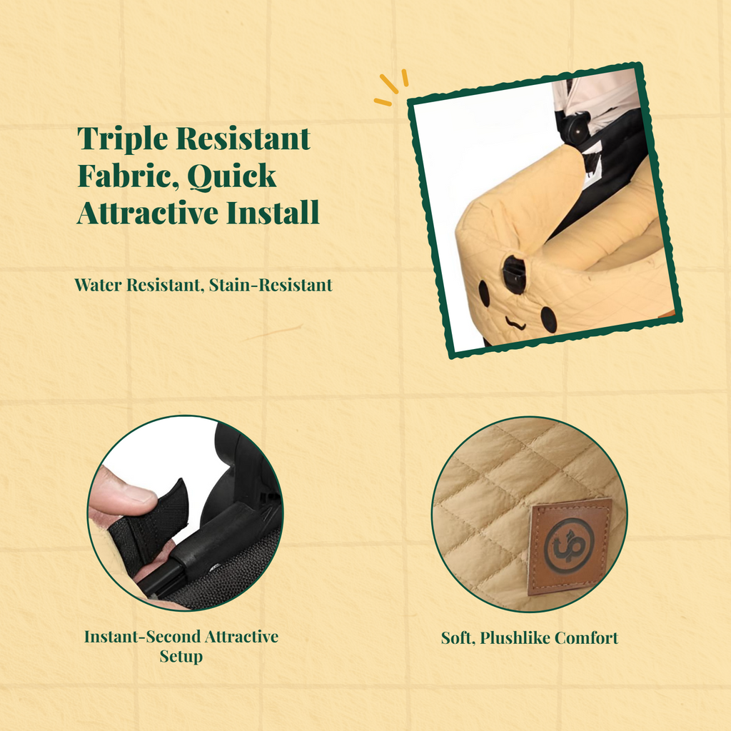 Removable, washable pet stroller mat