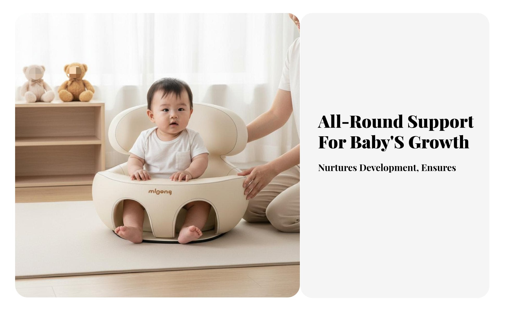 Inflatable avian Trainer Infant Floor Seat Builtinflatable inflation mechanism for Babies