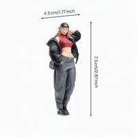 Miniature Scene People Figurine Realistic Details Small-Scale Decor