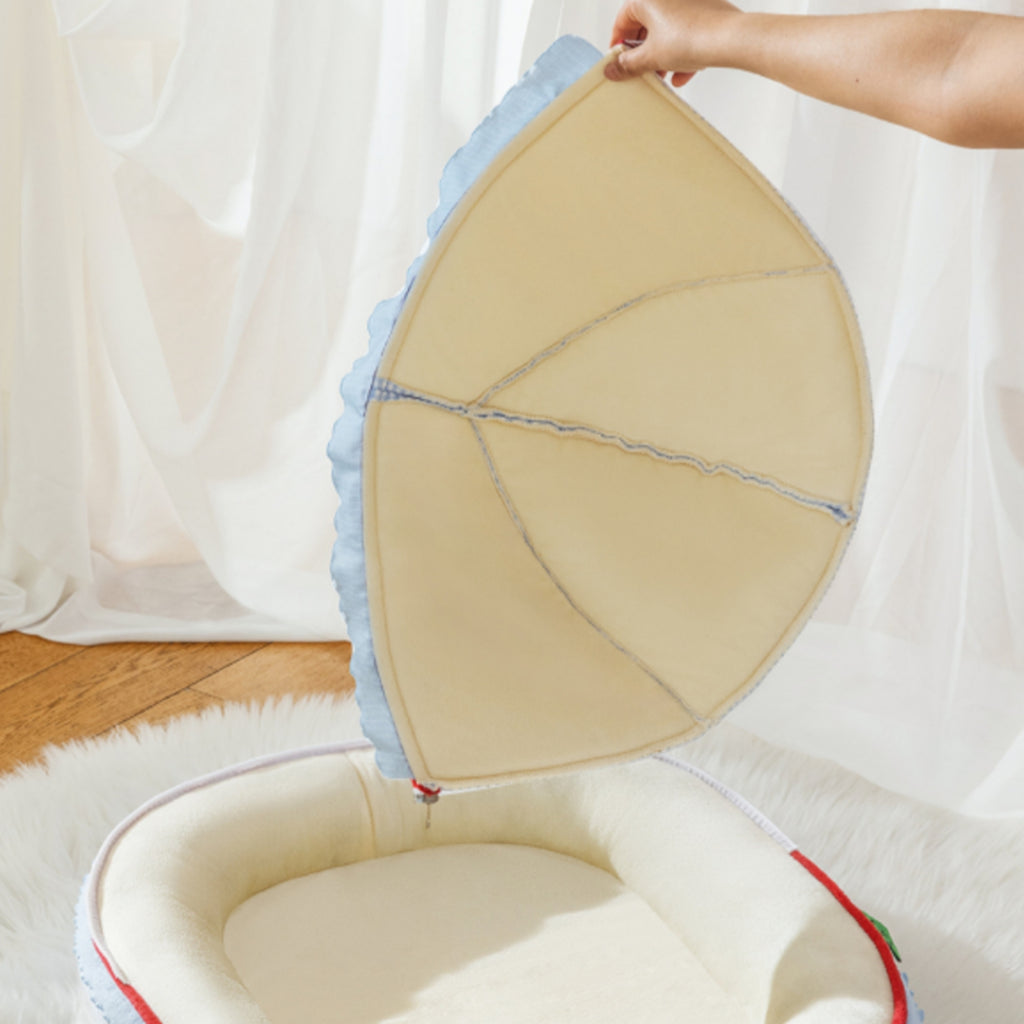 Semi Enclosed Cat Bed All Season Semi Enclosed Pet Bed Warm and Cozy Cradle Style Cat Nest for Cats