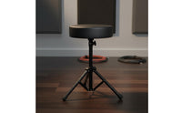 Foldable Round Drum Stool Non-Slip Feet Adjustable Drum Throne for Stage, Studio