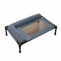 Elevated Pet Bed Water Resistant Raised Pet Lounger with Bolster Sturdy Frame for Cats