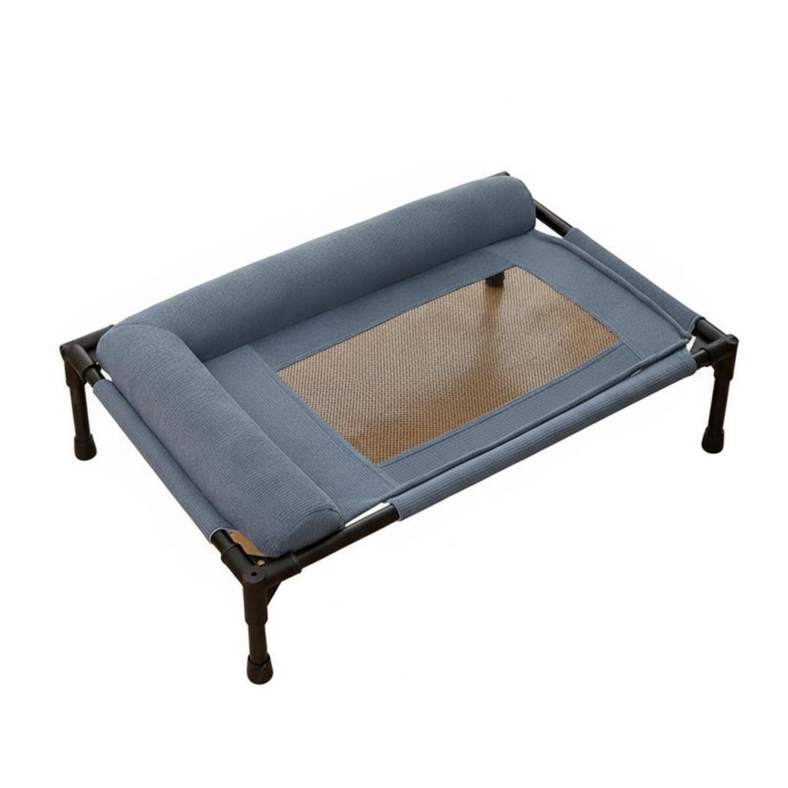 Elevated Pet Bed Water Resistant Raised Pet Lounger with Bolster Sturdy Frame for Cats