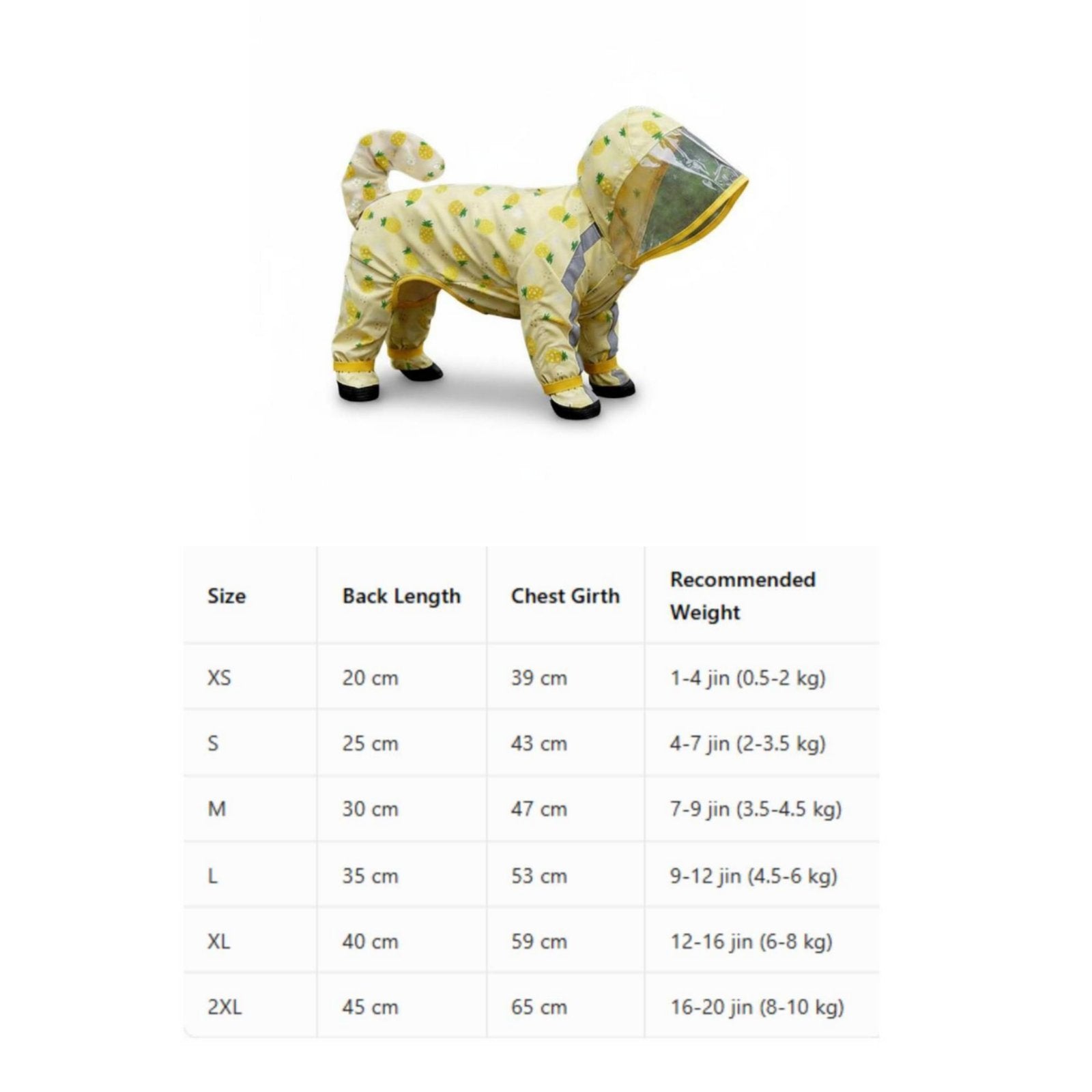 Full Body Dog Raincoat Transparent Pet Clothing Breathable for Muddy Ground