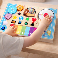 Piano Busy Board Educational Wooden Piano Board Enhances Hand-Eye Coordination