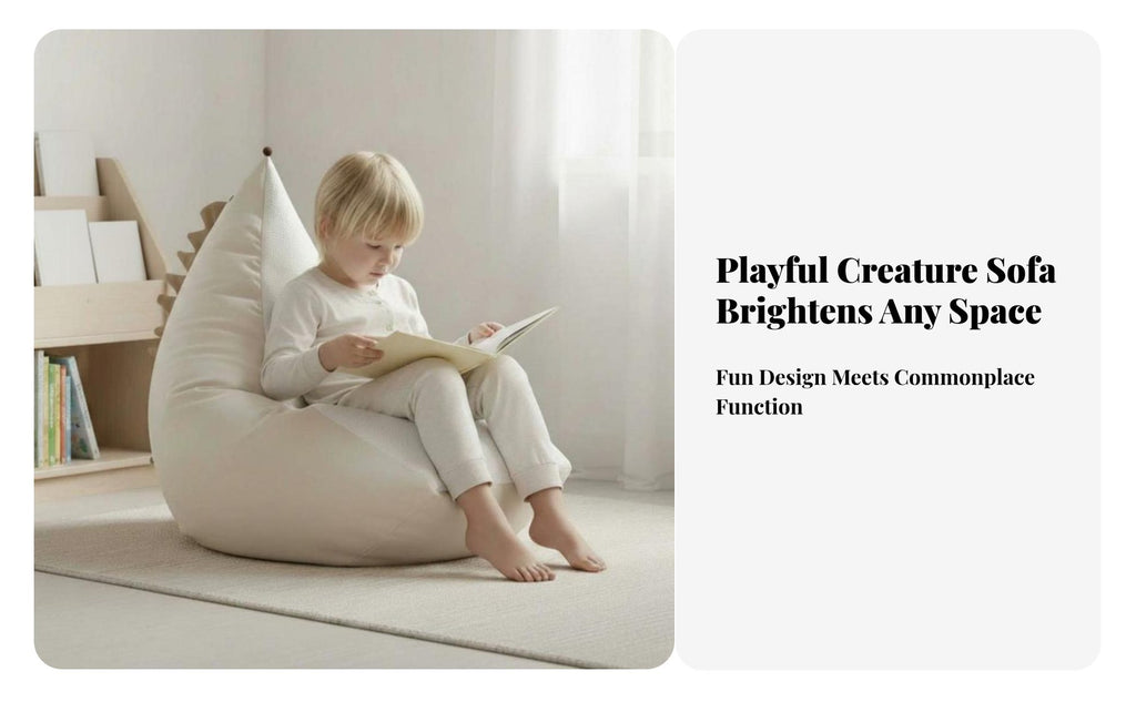 CreatureThemed Character Chair Soft and Comfy Fold-Unfold Creature Sofa Foldable Design Machinecleanable Cover for Infants
