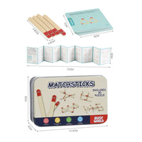 Reasoning Stick Reasoning Brainteaser Red-Tipped Wooden Reasoning Stick Set
