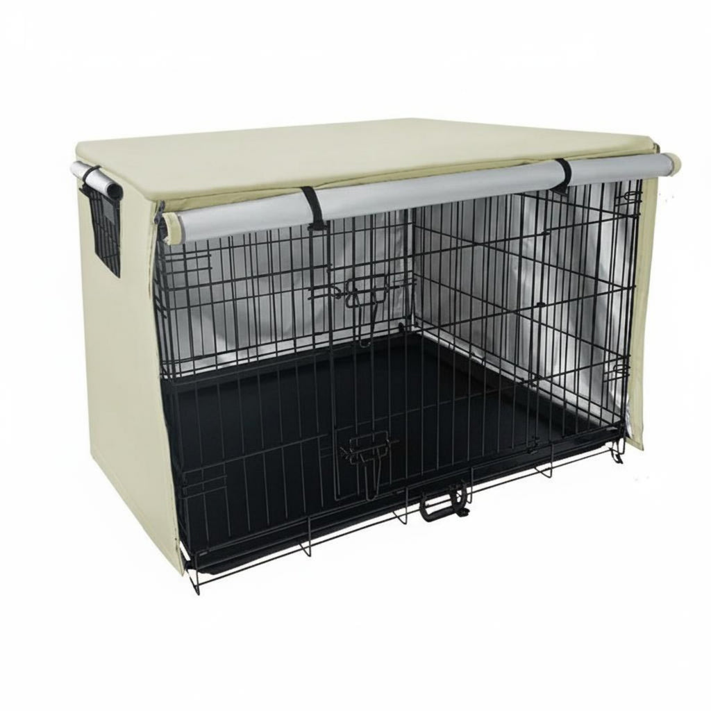 Dog Kennel Cover Waterproof Pet Crate Cover Long-Lasting 210D Oxford Material