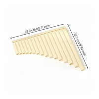 Pan Flute Polished Mouthpiece 18 Pipe Flute Hand Tuned for Music Class