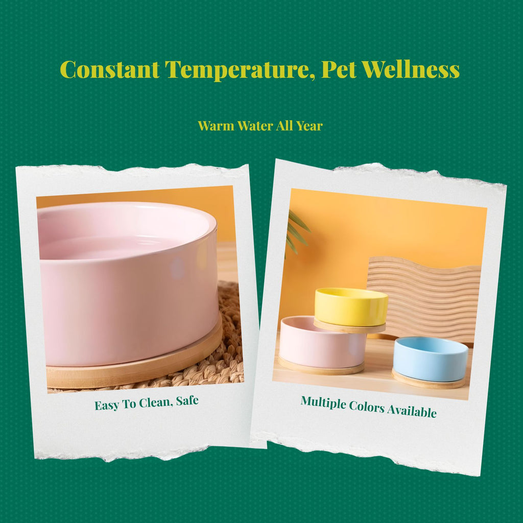 Ceramic pet fountain with filtration
