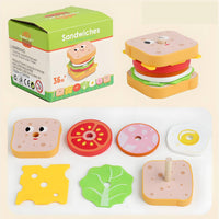 Play Quick-Service Restaurant Set Multi-Piece Toy Hamburger Meal Hand-Eye