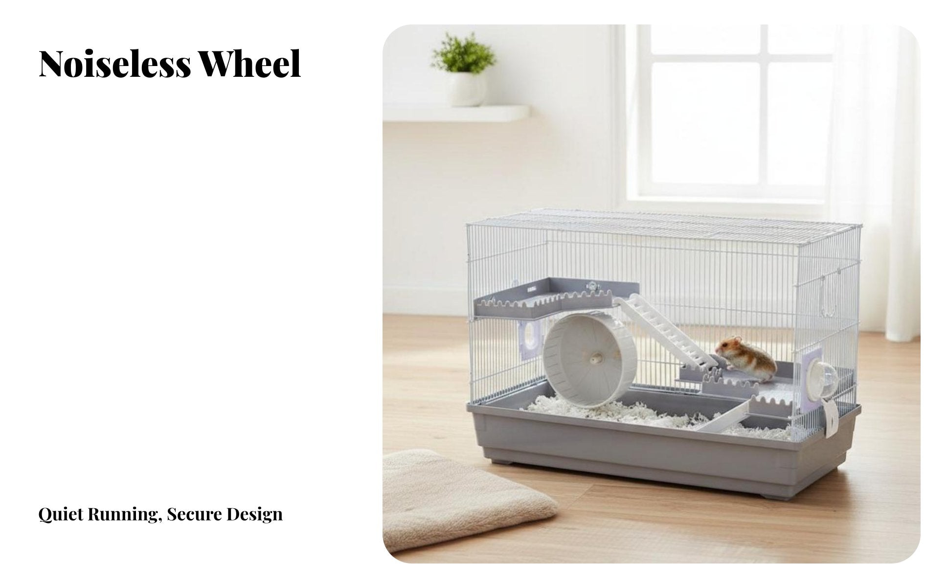 Multi-Level Hamster enclosure Large Space Rodent Home Deep Base for Living Room, Kids