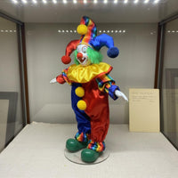 Ceramic Clown Doll Great Gift Collectible Clown Figurine Detailed Design Handmade Harlequin Doll for Collectors, Home Decor, Shelf Display