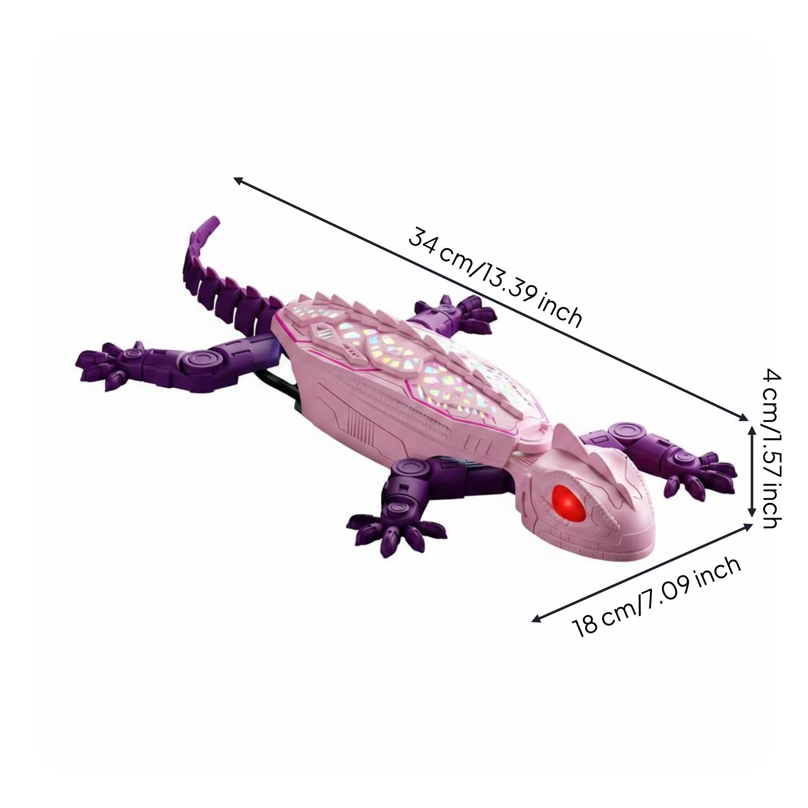 Wall Climbing Lizard Toy Rechargeable Wireless Control Lizard LED Eyes