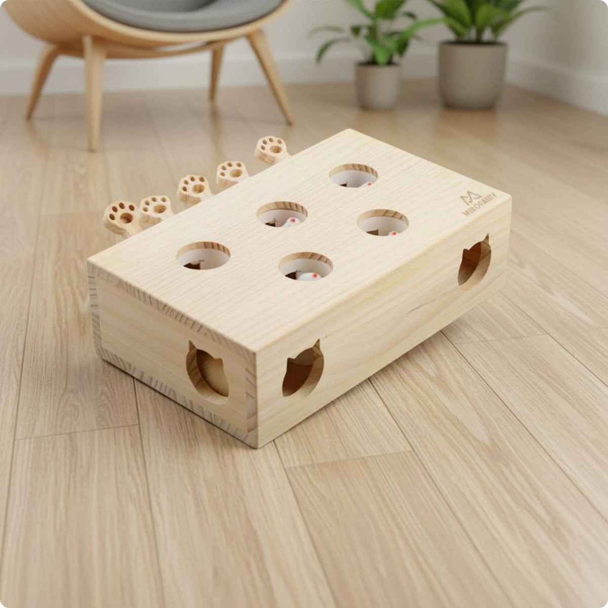 Whack-a-Critter Feline Toy Long-Lasting Cardboard Scratch Pad
